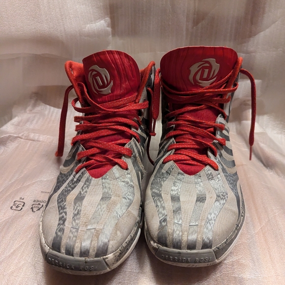 Adidas red zebra basketball sneakers size 11 men - Picture 2 of 7